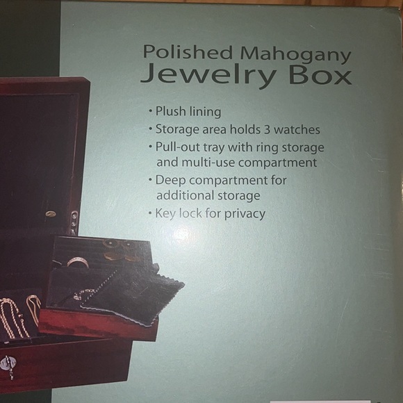 NWT Dopp Polished Mahogany Jewelry Box - Picture 11 of 12